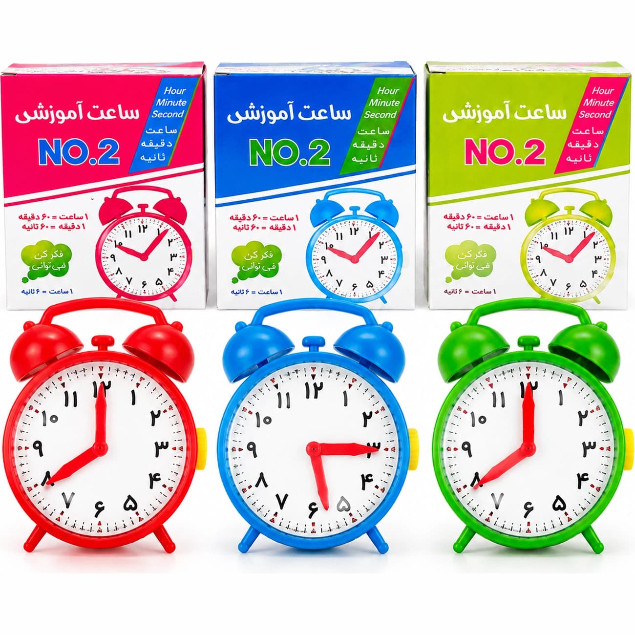 ساعت آموزشی رومیزی مدل NO.2 با عقربه متحرک — تصویر ۲