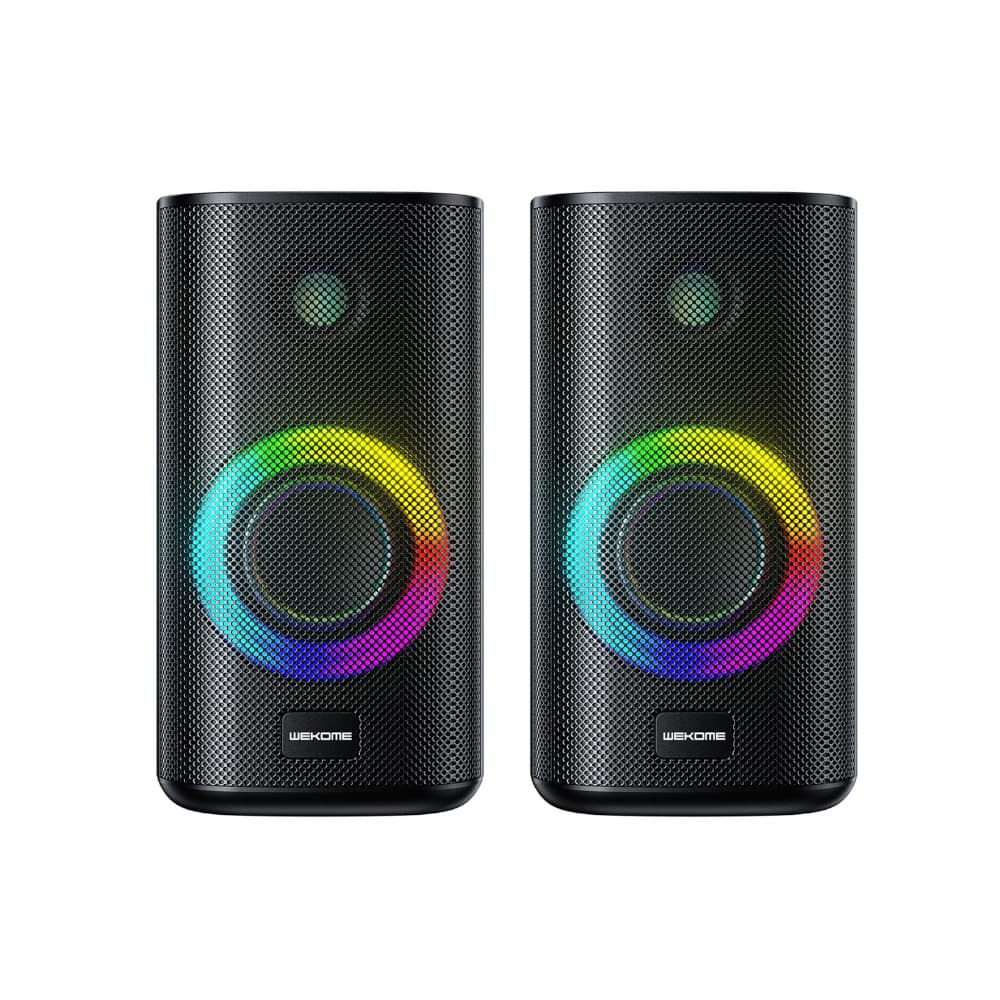 اسپیکر بلوتوثی گیمینگ RGB ویکام مدل WEKOME Gaming Series Bluetooth Speaker D33 — تصویر ۹