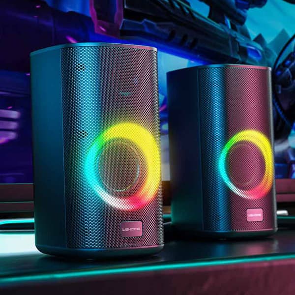 اسپیکر بلوتوثی گیمینگ RGB ویکام مدل WEKOME Gaming Series Bluetooth Speaker D33 — تصویر ۸