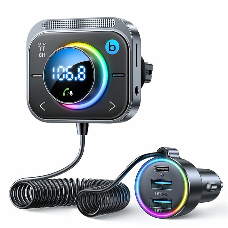 شارژر فندکی و پخش کننده بلوتوث جویروم Joyroom JR-CL18 توان 30 وات — تصویر ۲