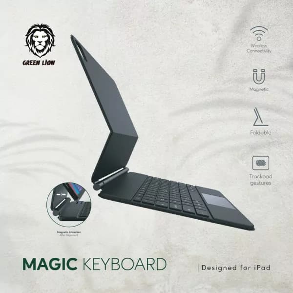 کیبورد آی پد 11 اینچی گرین لاین مدل Green Lion Magic Keyboard for iPad GNMGKEY — تصویر ۱۲
