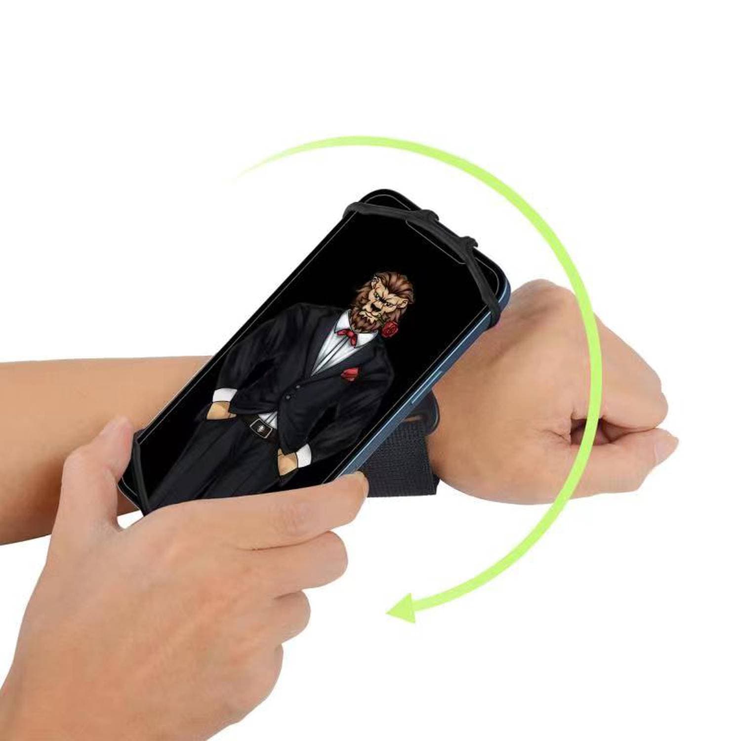 بازو بند ورزشی نگهداری گوشی گرین لاین مدل Green Lion Detachable Sports Armband GNSABANDBK — تصویر ۲