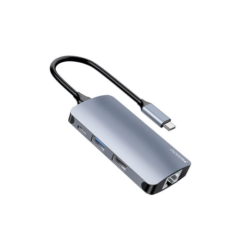 هاب 6در1 تایپ یسیدو مدل Yesido 6 in 1 USB C to Multiport Adapter/HUB HB15 — تصویر ۶