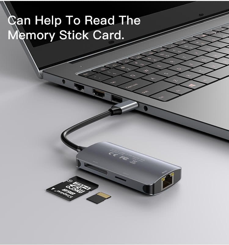 هاب 6در1 تایپ یسیدو مدل Yesido 6 in 1 USB C to Multiport Adapter/HUB HB15 — تصویر ۴