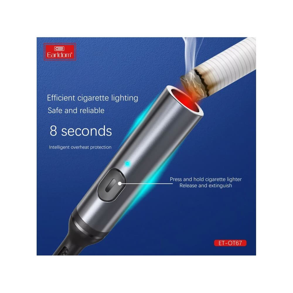 فندک الکتریکی ارلدام مدل Earldom USB Type-C Cigarette lighter ET-OT67 — تصویر ۸