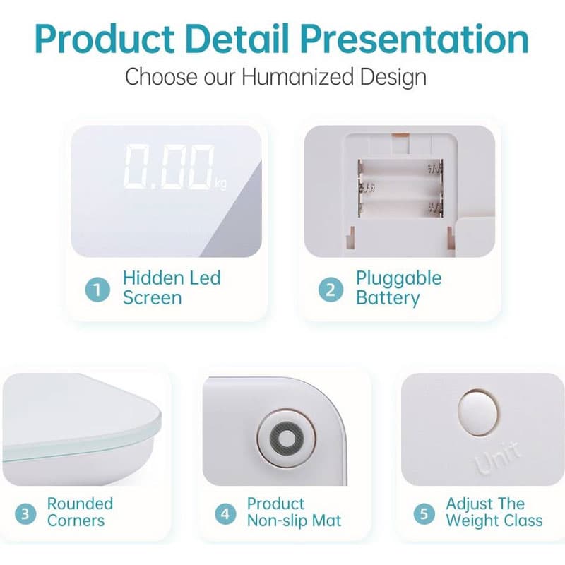 ترازو دیجیتال شیائومی Xiaomi Bomidi W1 Weight Scale — تصویر ۳