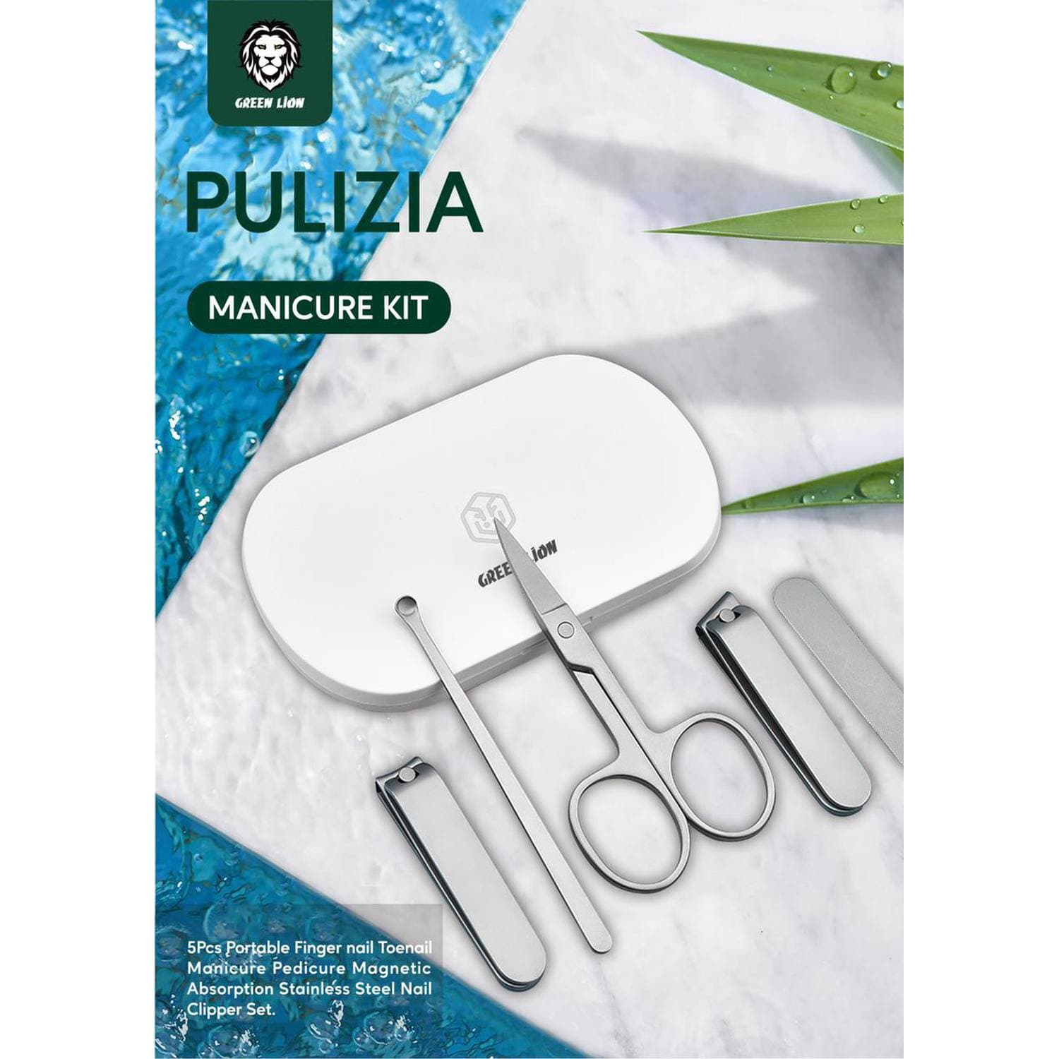 ست مانیکور و پدیکور گرین لاین مدل Green Lion Pulizia 5 in 1 Portable Manicure Kit GNPMKIT5IN1 — تصویر ۱۱