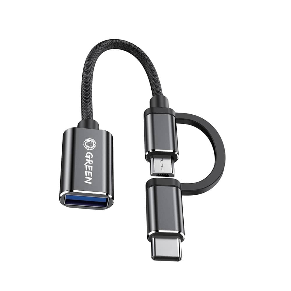 مبدل USB به تایپ سی و میکرو گرین لاین مدل Green Lion OTG Portable Cable GN21OSDT — تصویر ۶
