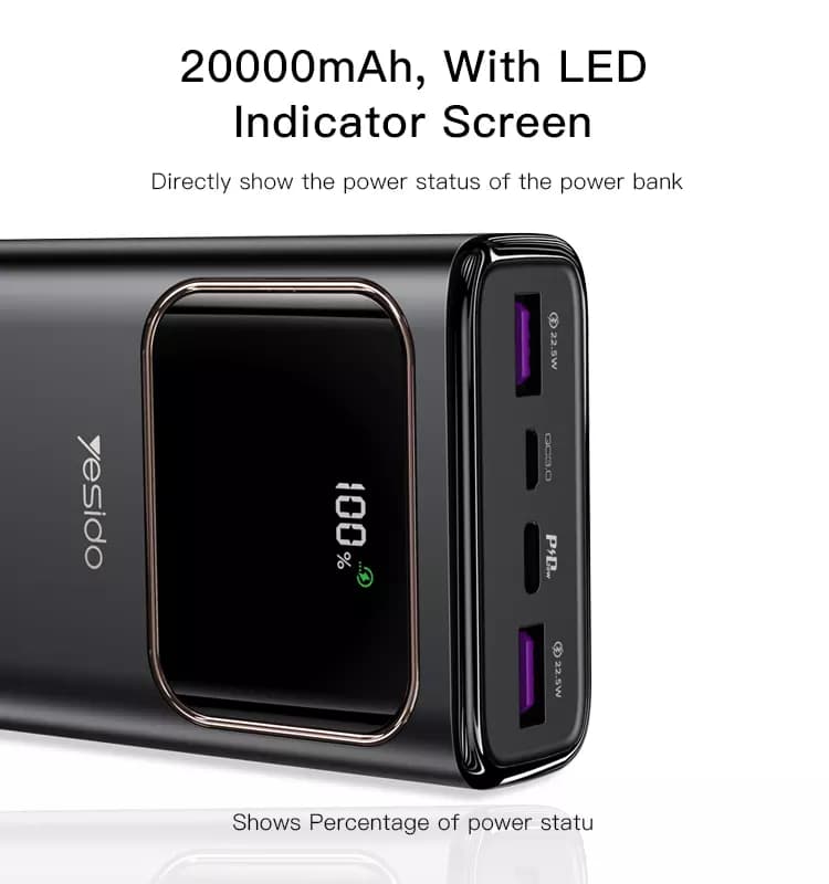 پاوربانک یسیدو YESIDO YP30 ظرفیت 20000mAh — تصویر ۱۲