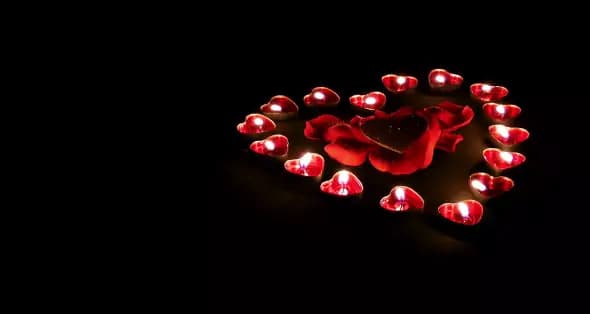 شمع وارمر قلبی قرمز ۱٠عددی — تصویر ۲