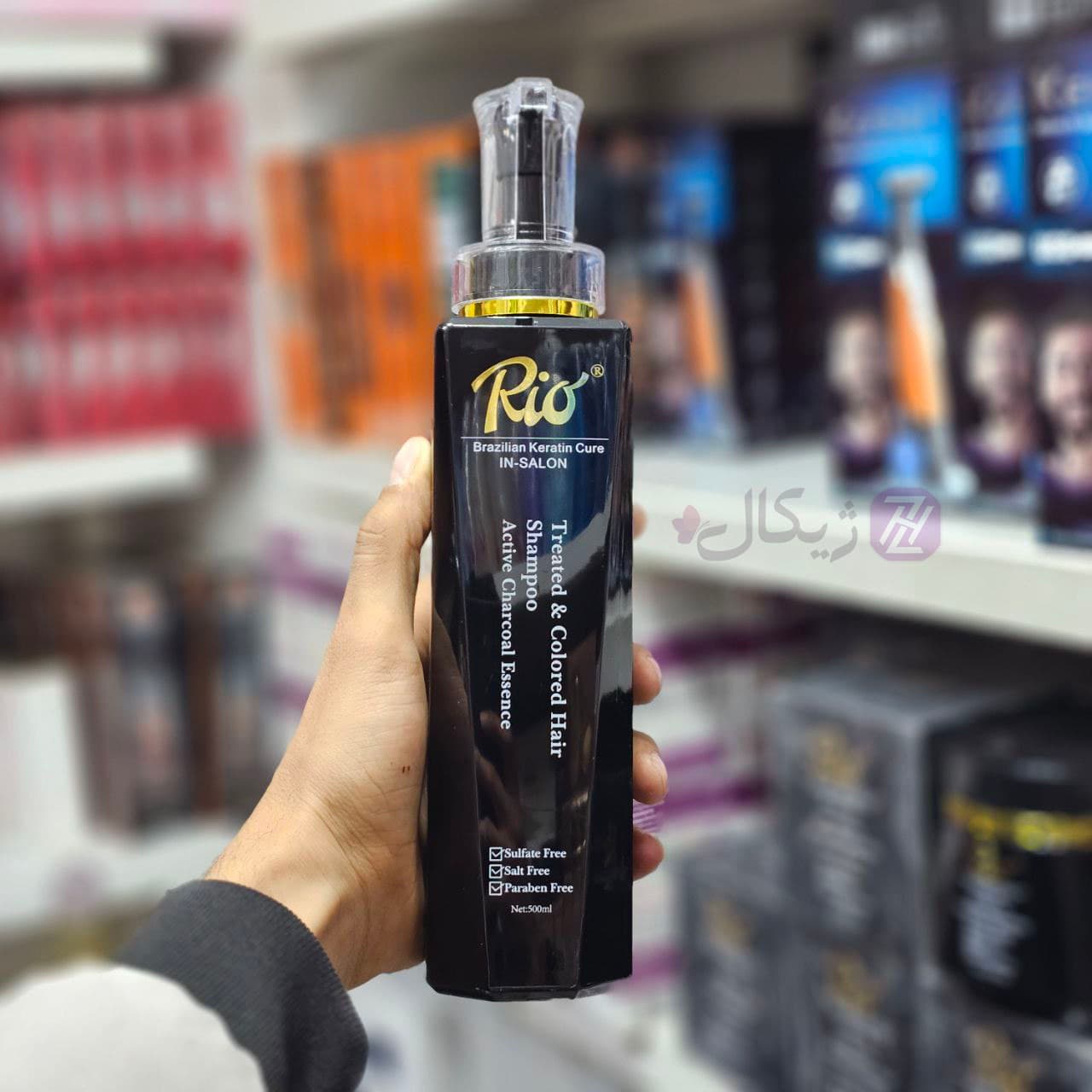 شامپو کراتین فاقد سولفات حاوی زغال ریو Rio حجم 1000 میلی لیتر — تصویر ۵