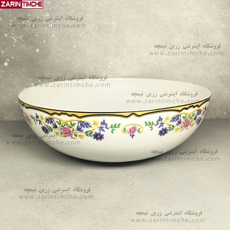 کاسه سالاد خوری چینی زرین مدل گلستان — تصویر ۵