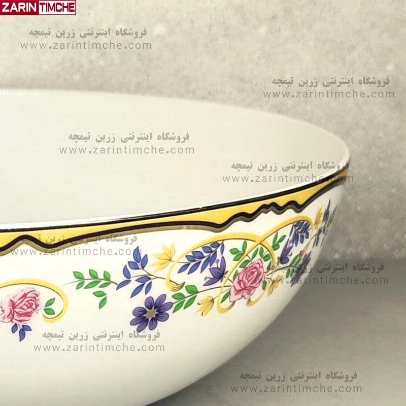 کاسه سالاد خوری چینی زرین مدل گلستان — تصویر ۶