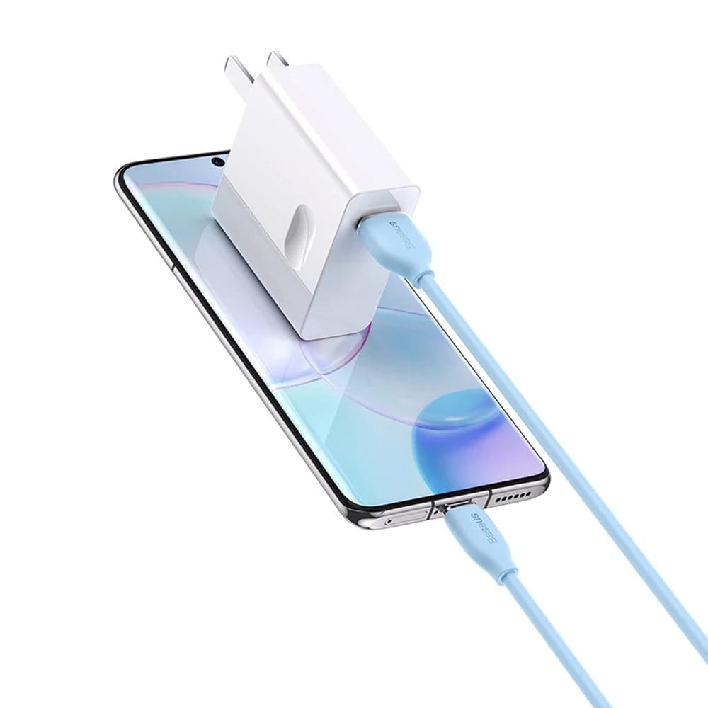 کابل USB به USB-C باسئوس مدل (JELLY LIQUID SILICA GEL (100W طول 1.2 متر — تصویر ۲