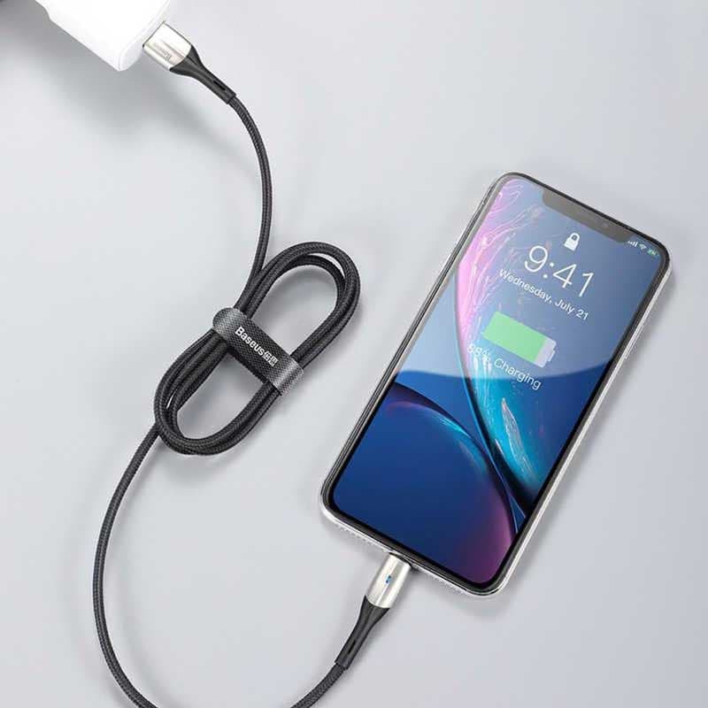 کابل تبدیل USB به لایتنینگ باسئوس مدل Horizontal طول 2 متر — تصویر ۹