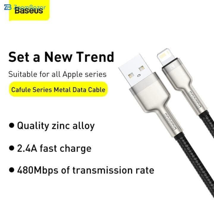 کابل تبدیل USB به لایتنینگ باسئوس مدل CALJK-B01 طول 2 متر — تصویر ۱۰