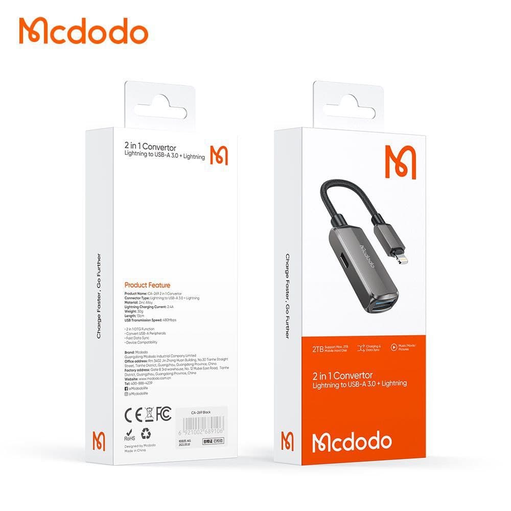 مبدل لایتنینگ به USB /USB-C مک دودو مدل CA-2690 — تصویر ۱۱