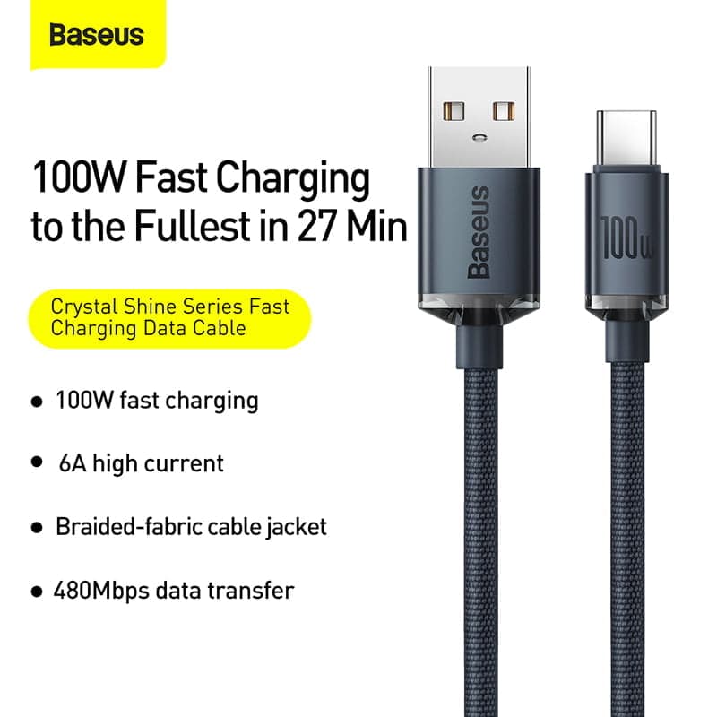 کابل تبدیل USB به USB-C باسئوس مدل CAJY000401 طول 1.2 متر — تصویر ۱۰
