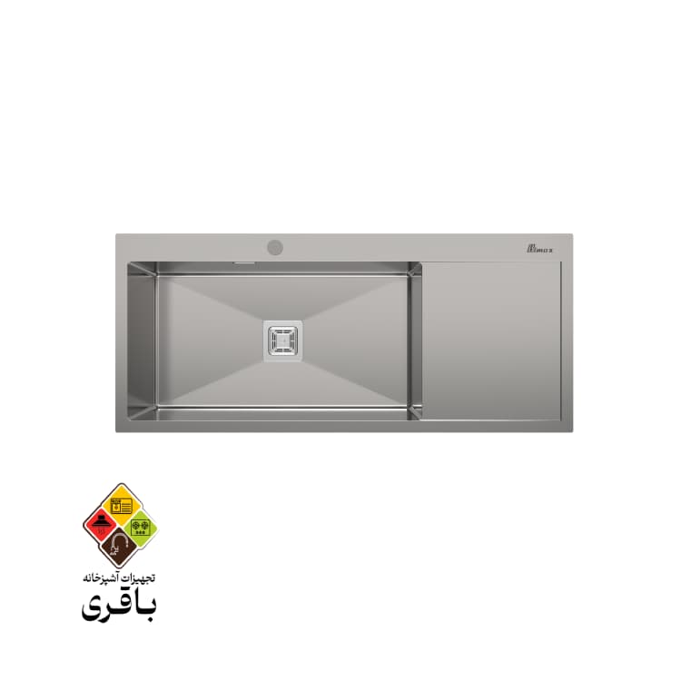 سینک استیل توکار بیمکث مدل ۴۱۰۲ — تصویر ۳