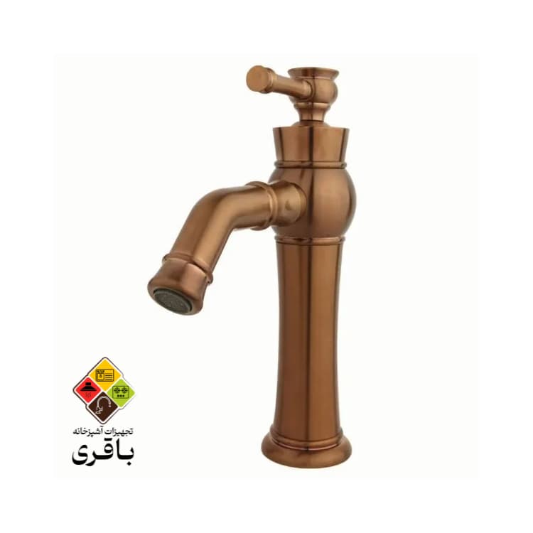 شیر روشویی راسان مدل الیزه رزگلد مات