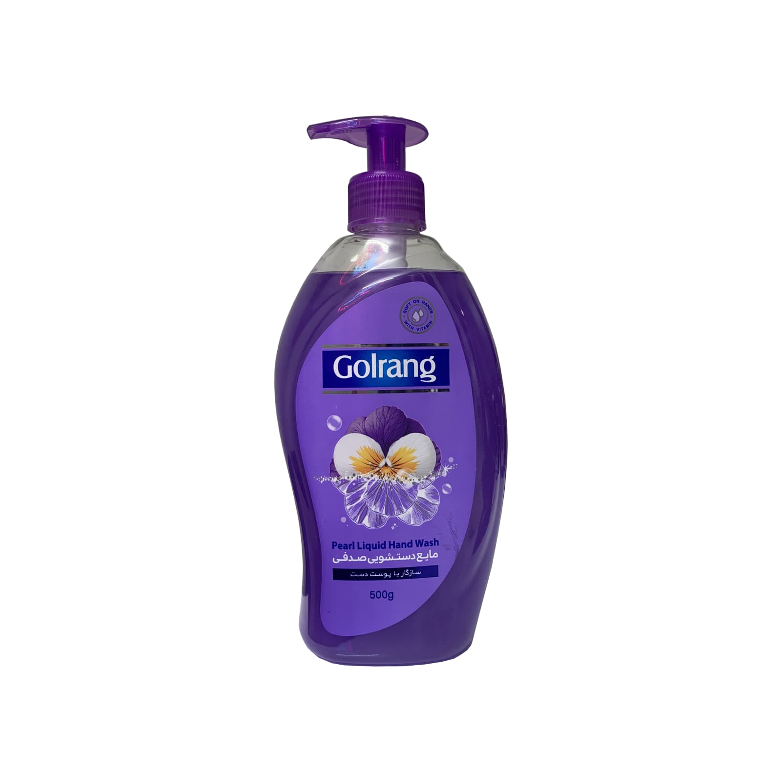 مایع دستشویی صدفی گلرنگ مدل purple وزن 500 گرم