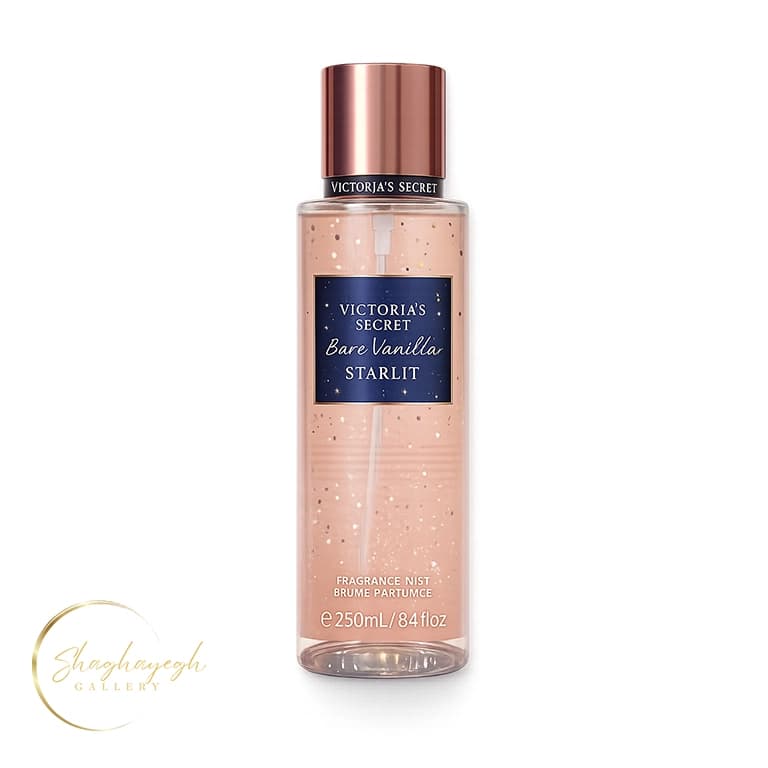 بادی اسپلش زنانه بری ونیلا استارلایت ویکتوریا سکرت 250 میل Victoria’s Secret Bare Vanilla Starlit Fragrance Mist 250ml — تصویر ۲