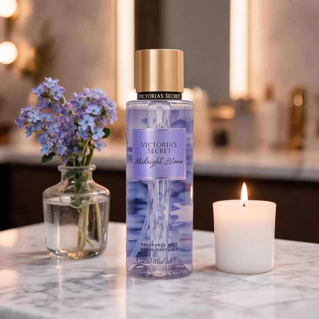 بادی اسپلش زنانه میدنایت بلوم ویکتوریا سکرت 250 میل Victoria’s Secret Midnight Bloom Fragrance Mist 250ml — تصویر ۴