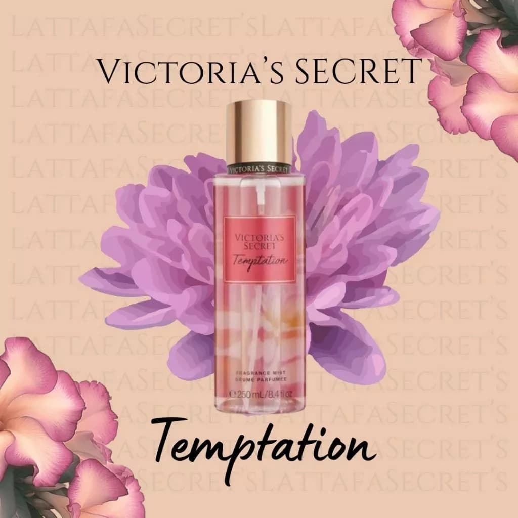 بادی اسپلش زنانه تمپتیشن ویکتوریا سکرت 250 میل Victoria’s Secret Temptation Fragrance Mist 250ml — تصویر ۴
