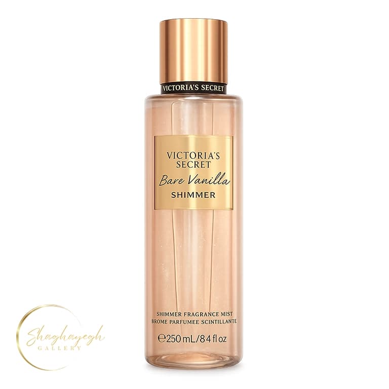 بادی اسپلش اکلیلی زنانه بر ونیلا ویکتوریا سکرت 250 میل Victoria’s Secret Bare Vanilla Shimmer Fragrance Mist 250ml