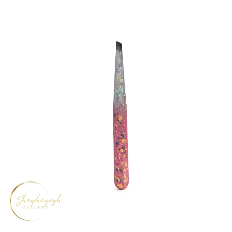 موچین ابرو سر صاف اکلیلی پرو لول Pro Level Glitter Slant Tip Eyebrow Tweezers — تصویر ۳
