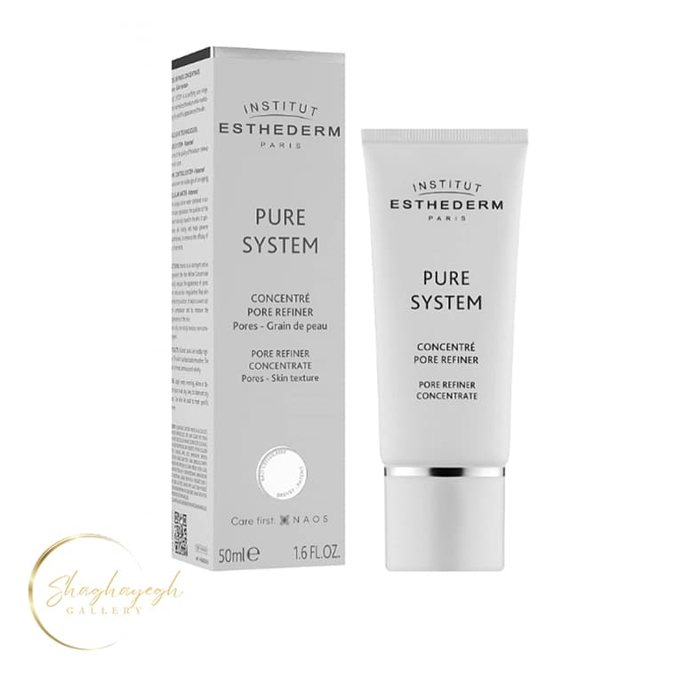 سرم جمع کننده منافذ و اصلاح بافت پوست استادرم پیور سیستم 50 میل Institut Esthederm Pure System Pore Refiner Concentrate 50ml