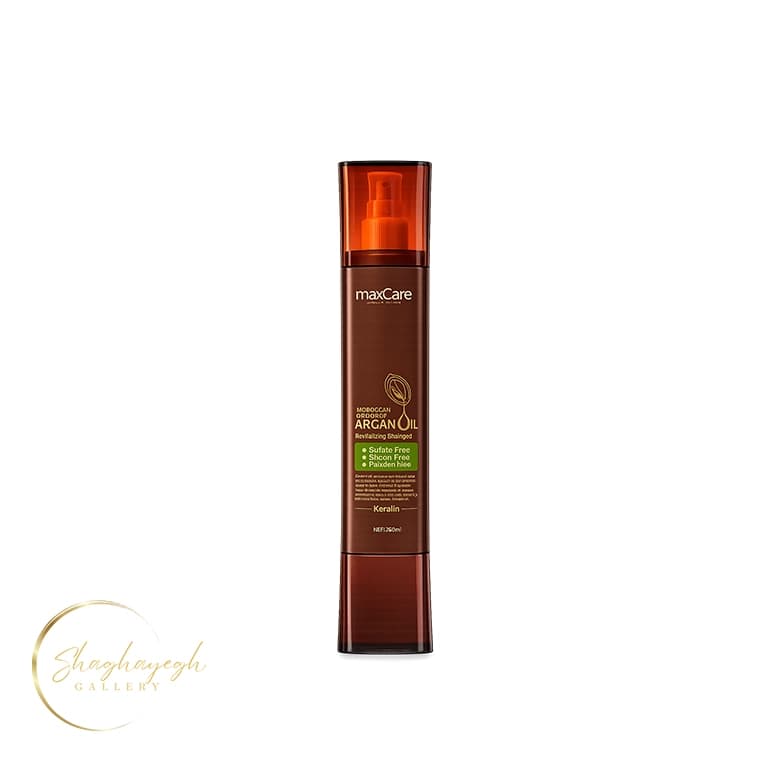شامپو آرگان احیا کننده و کراتینه موهای خشک و آسیب دیده مکس کر 260 میل Argan Oil Revitalizing Shampoo MaxCare 260ml — تصویر ۲