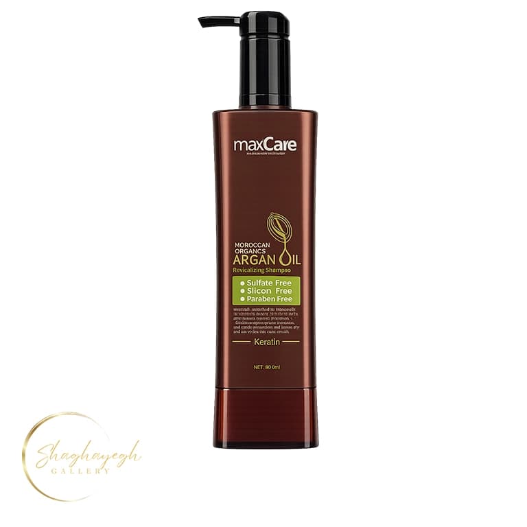 شامپو آرگان احیا کننده و کراتینه موهای خشک و آسیب دیده مکس کر 800 میل Argan Oil Revitalizing Shampoo for Dry and Damaged Hair MaxCare 800ml