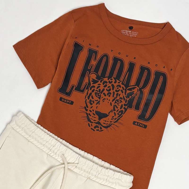 تیشرت بچگانه پسرانه قهوه ای برند H&M — تصویر ۶