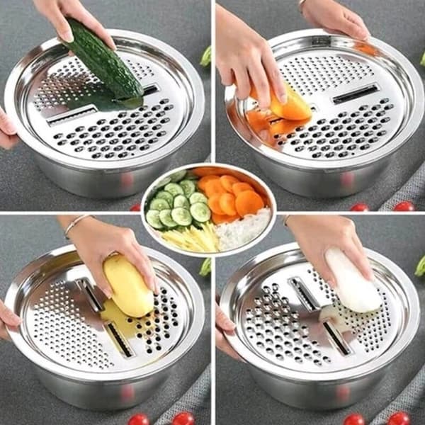 آبکش و لگن رنده دار 3 تیکه مارک کلاسیک سایز 28 — تصویر ۱۱