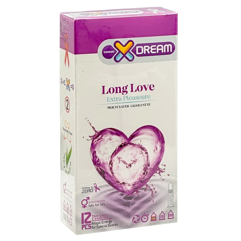 کاندوم 12عددی ایکس دریم مدل Long Love | داروخانه روشا