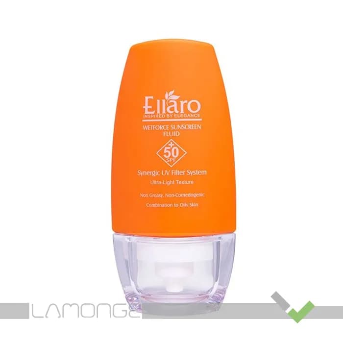 ضد آفتاب فلوییدی وت فورس SPF 50 الارو 50میل Ellaro wetforce sunscreen fluid ,SPF 50, 50ml — تصویر ۸
