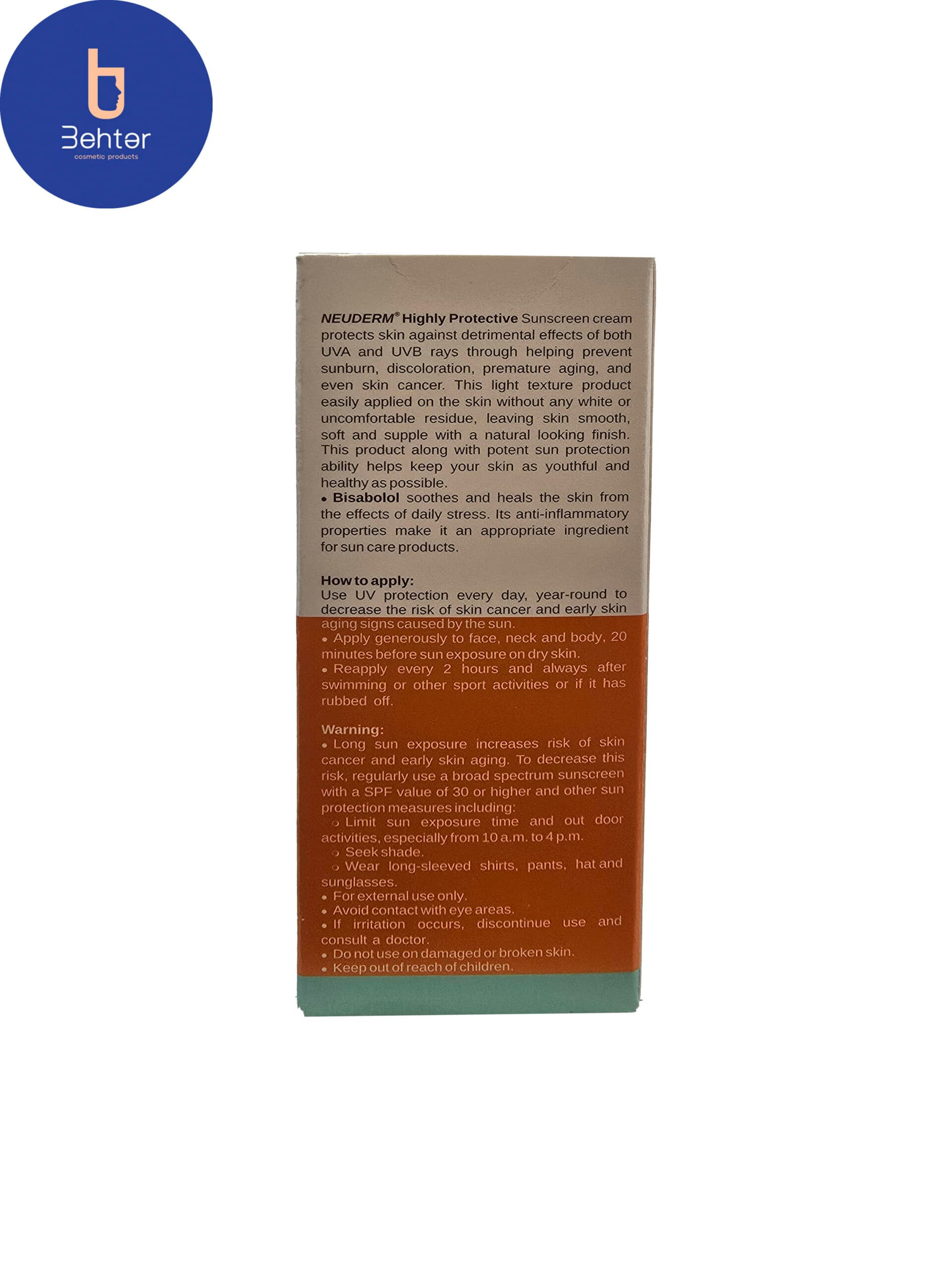 ضدآفتاب هایلی پروتکتیو SPF50نئودرم (بژ تیره) 50میل Neuderm Highly Protective SPF50 Sunscreen (Dark Beige) 50ml — تصویر ۱۱