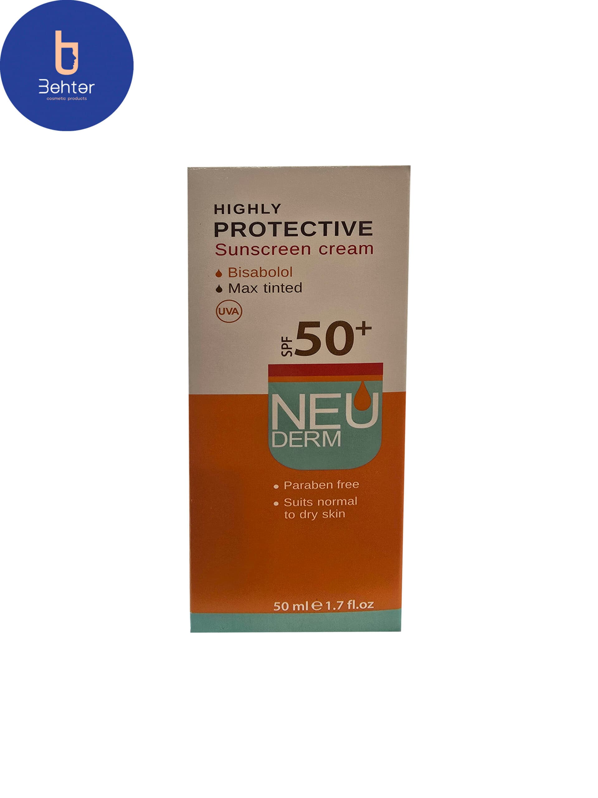 ضدآفتاب هایلی پروتکتیو SPF50نئودرم (بژ تیره) 50میل Neuderm Highly Protective SPF50 Sunscreen (Dark Beige) 50ml — تصویر ۹