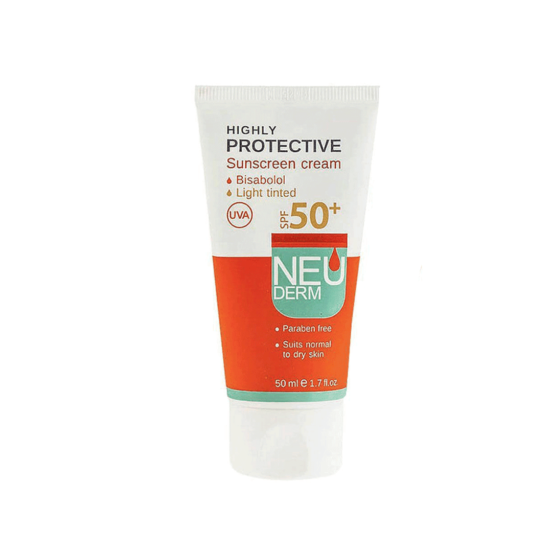 ضد آفتاب مکس پروتکت SPF50 نئودرم مناسب انواع پوست (رنگی) 50میل Neuderm Max Protect SPF50 Sunscreen, suitable for all skin types (tinted), 50ml — تصویر ۵