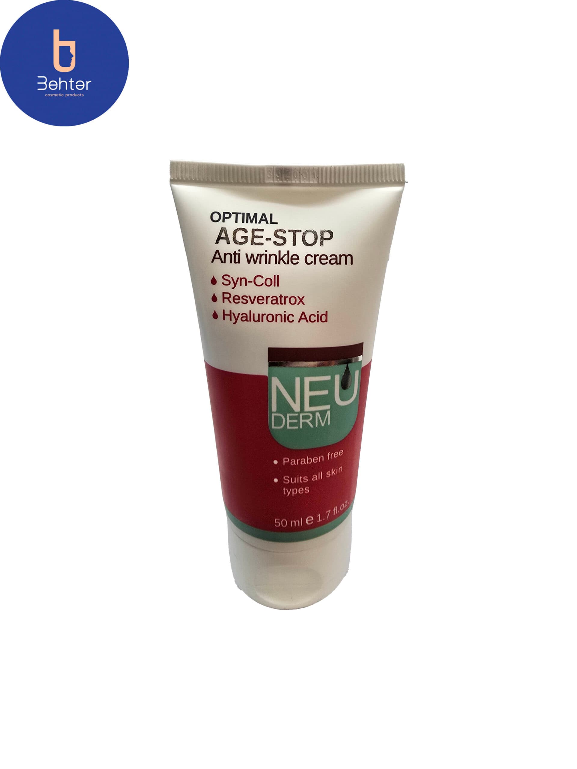 کرم ضد چروک اپتیمال ایج استاپ نئودرم 50میل Neuderm Optimal Age Stop Anti-Wrinkle Cream 50ml — تصویر ۴