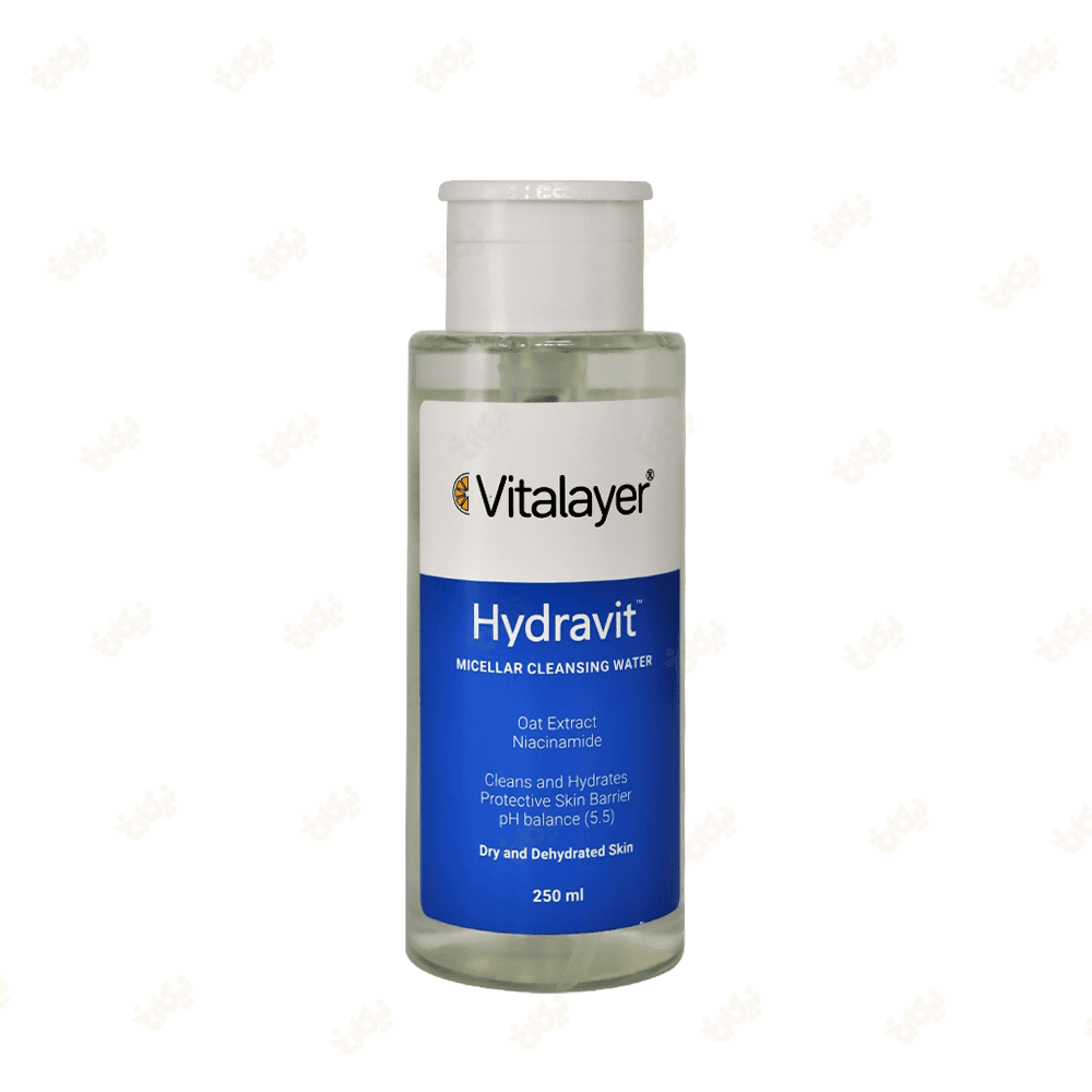 محلول پاک کننده آرایش ویتالیر مدل Hydravit مناسب پوست خشک 250 میل Vitalayer Hydravit makeup remover solution for dry skin, 250 ml — تصویر ۳