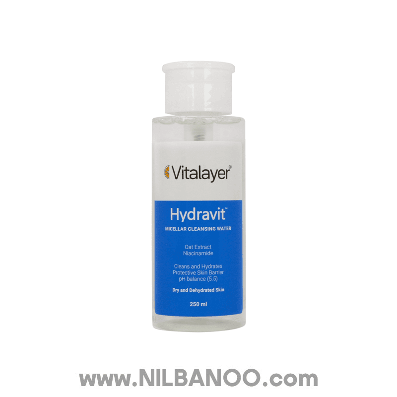 محلول پاک کننده آرایش ویتالیر مدل Hydravit مناسب پوست خشک 250 میل Vitalayer Hydravit makeup remover solution for dry skin, 250 ml — تصویر ۶