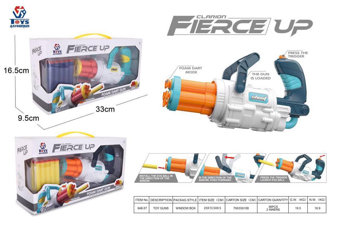 تفنگ اسباب بازی مسلسل مدل FIERCE UP کد 648/57 — تصویر ۲