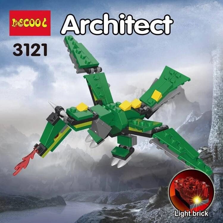 لگو اژدها Architect 8in1 برند DECOOL کد 3121 — تصویر ۱۲