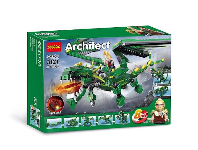 لگو اژدها Architect 8in1 برند DECOOL کد 3121