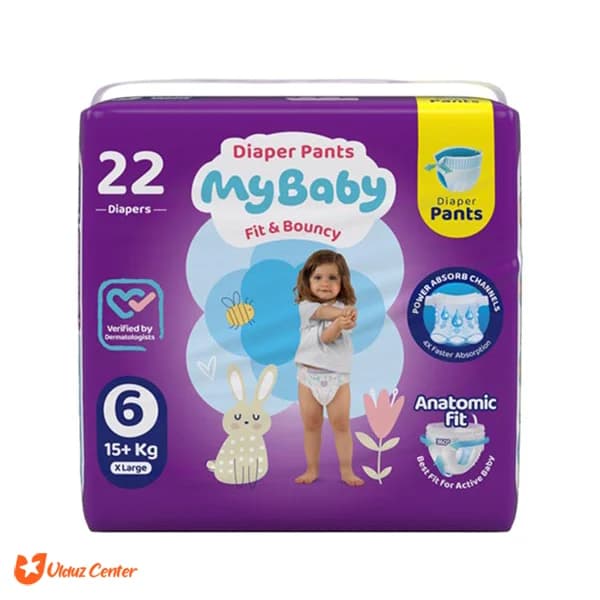 پوشک شورتی کودک مای بیبی سایز 6 بسته 22 عددی