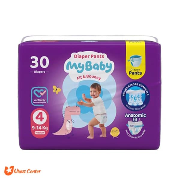 پوشک شورتی کودک مای بیبی سایز 4 بسته 30 عددی