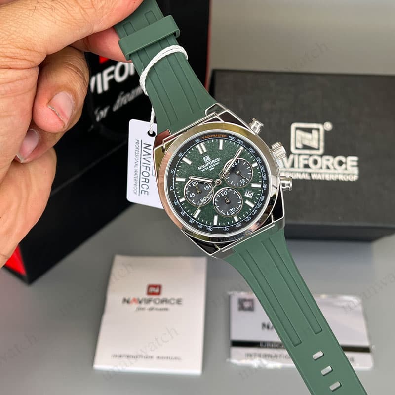 ساعت مچی مردانه نیوی فورس سبز NaviForce NF 8080 — تصویر ۷