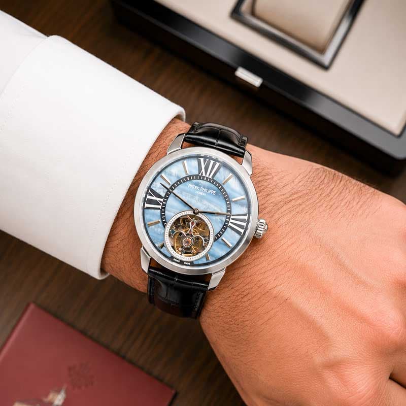 ساعت مچی مردانه پتک فیلیپ سیلور صفحه تیفانی Patek Philippe 5047 — تصویر ۲